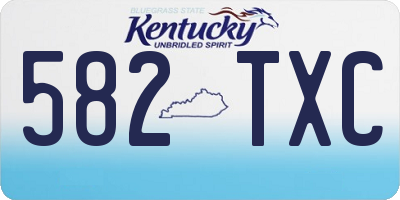 KY license plate 582TXC