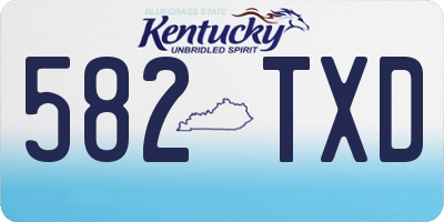 KY license plate 582TXD