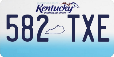 KY license plate 582TXE