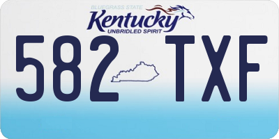 KY license plate 582TXF