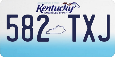 KY license plate 582TXJ