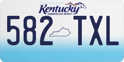 KY license plate 582TXL