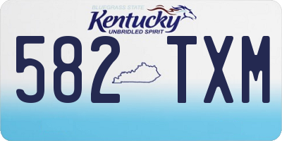 KY license plate 582TXM