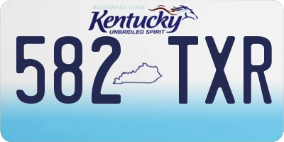 KY license plate 582TXR