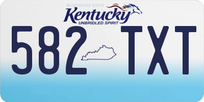 KY license plate 582TXT