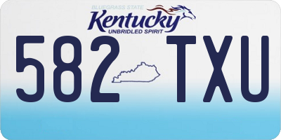 KY license plate 582TXU