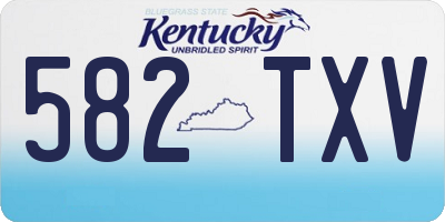 KY license plate 582TXV
