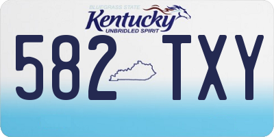 KY license plate 582TXY