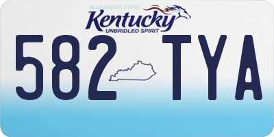 KY license plate 582TYA