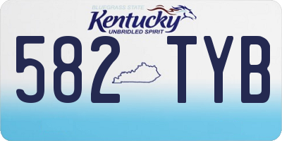 KY license plate 582TYB