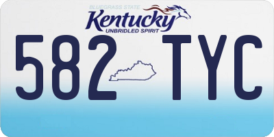 KY license plate 582TYC