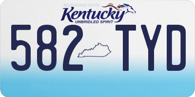 KY license plate 582TYD