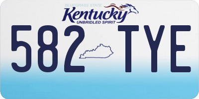 KY license plate 582TYE