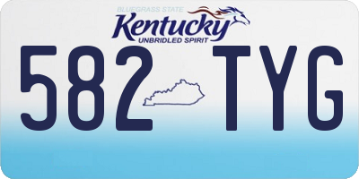 KY license plate 582TYG