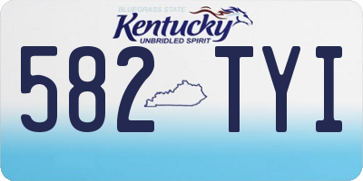 KY license plate 582TYI