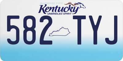 KY license plate 582TYJ