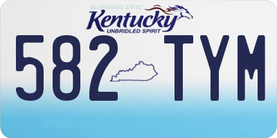 KY license plate 582TYM