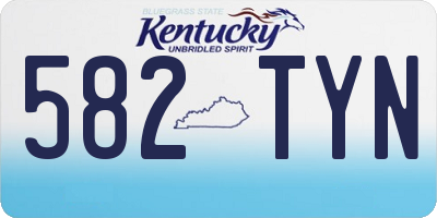 KY license plate 582TYN