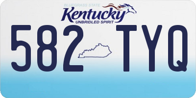 KY license plate 582TYQ