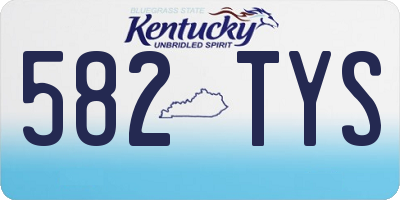 KY license plate 582TYS