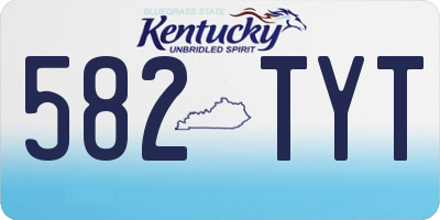 KY license plate 582TYT