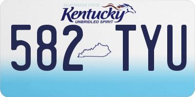 KY license plate 582TYU