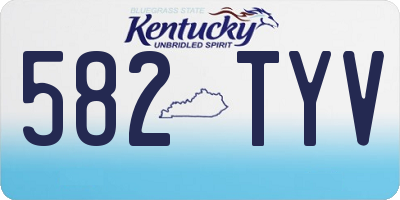 KY license plate 582TYV
