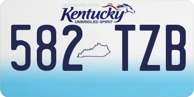 KY license plate 582TZB