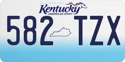 KY license plate 582TZX