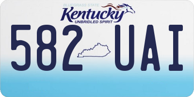 KY license plate 582UAI
