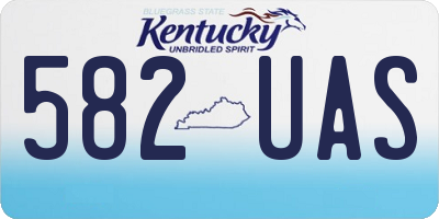 KY license plate 582UAS