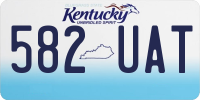 KY license plate 582UAT