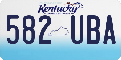 KY license plate 582UBA