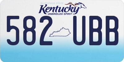 KY license plate 582UBB