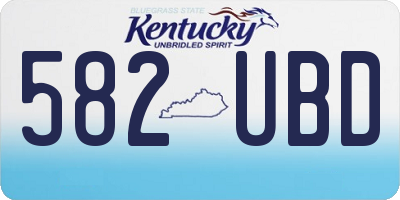 KY license plate 582UBD