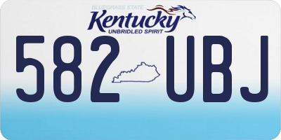 KY license plate 582UBJ