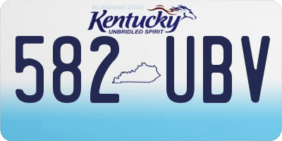 KY license plate 582UBV