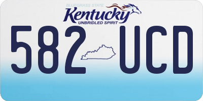 KY license plate 582UCD