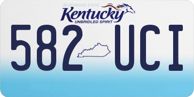 KY license plate 582UCI