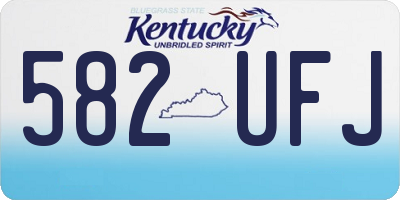 KY license plate 582UFJ