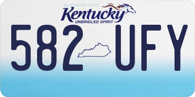 KY license plate 582UFY