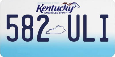 KY license plate 582ULI