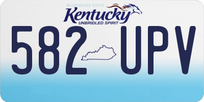KY license plate 582UPV
