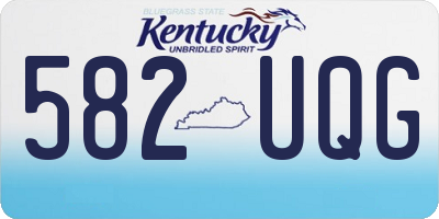 KY license plate 582UQG