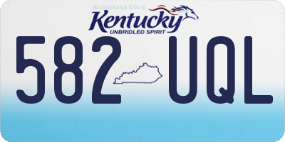 KY license plate 582UQL