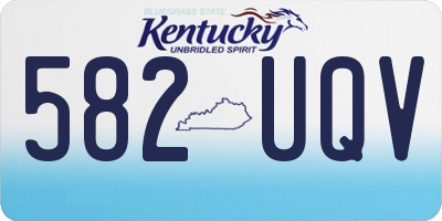 KY license plate 582UQV