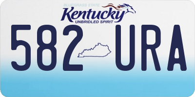 KY license plate 582URA