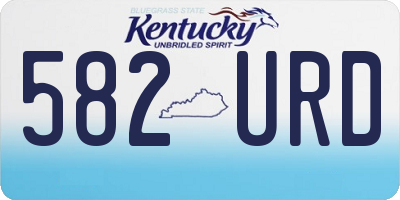 KY license plate 582URD