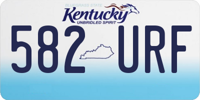 KY license plate 582URF