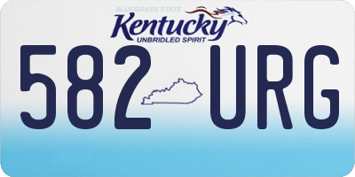 KY license plate 582URG